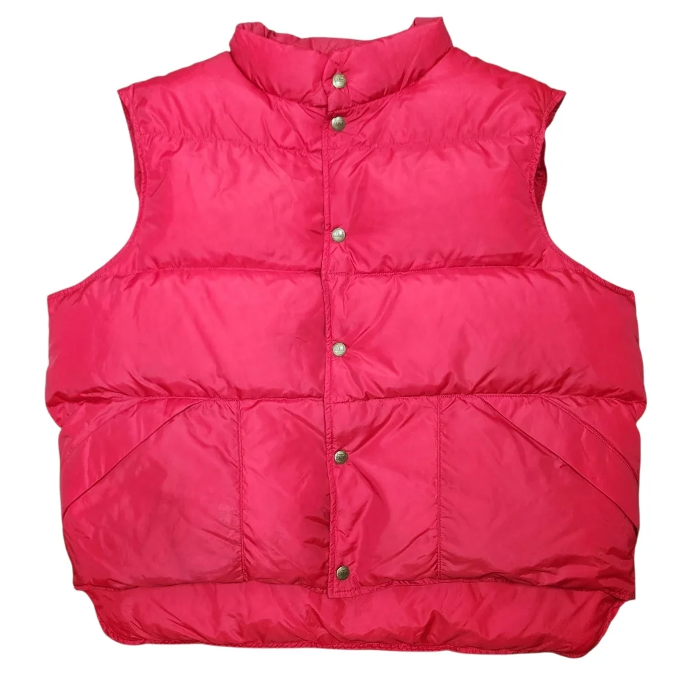 Vintage Y2K LL Bean Men's Red Goose Down Quilted Puffer Vest XL Winter Ski Prep